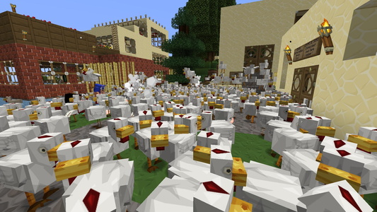 Minecraft : chicken party